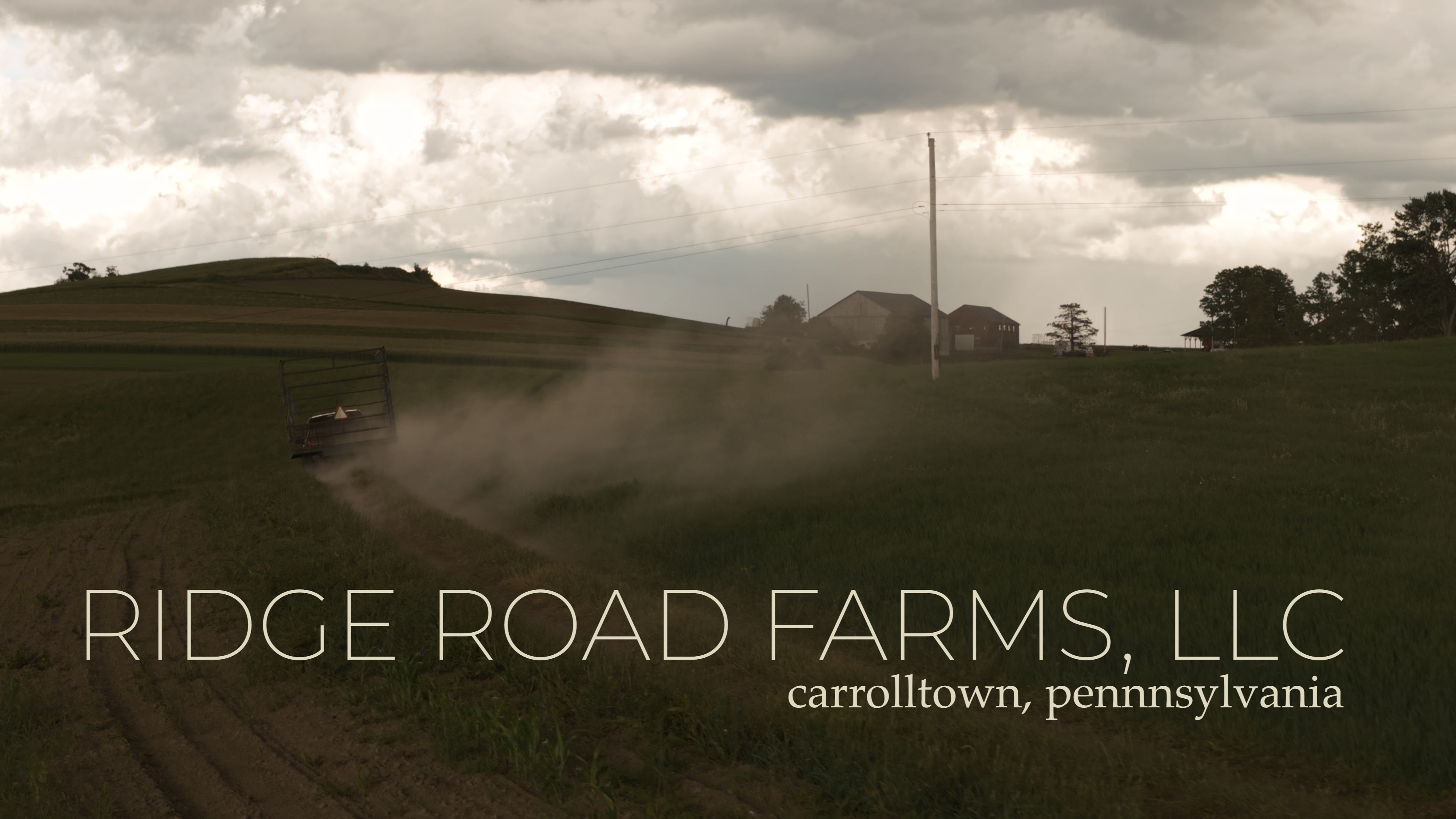 Small farm drone video Carroltown, Pennsylvania